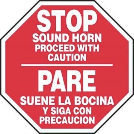 Accuform BILINGUAL Safety Sign SOUND HORN SBMVTR503VA SBMVTR503VA